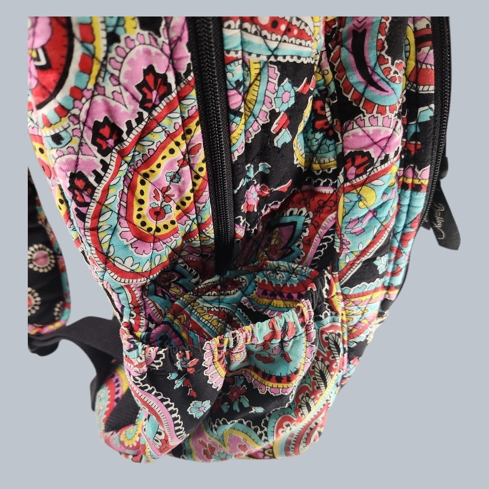 Vera Bradley Campus Backpack Quilted Parisian Paisley School Work Backpack - Picture 4 of 8
